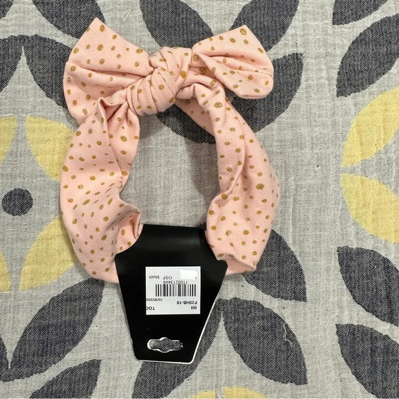 NWOT. Too Cute 3 mo sleeper and headband, pink with gold polka dots, baby girl - Picture 7 of 7